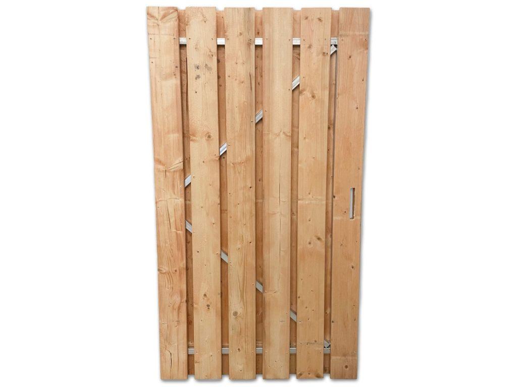Poortframe bekleed met douglas look houten planken. Bij Bouwie verkrijgbaar voor outlet prijzen.